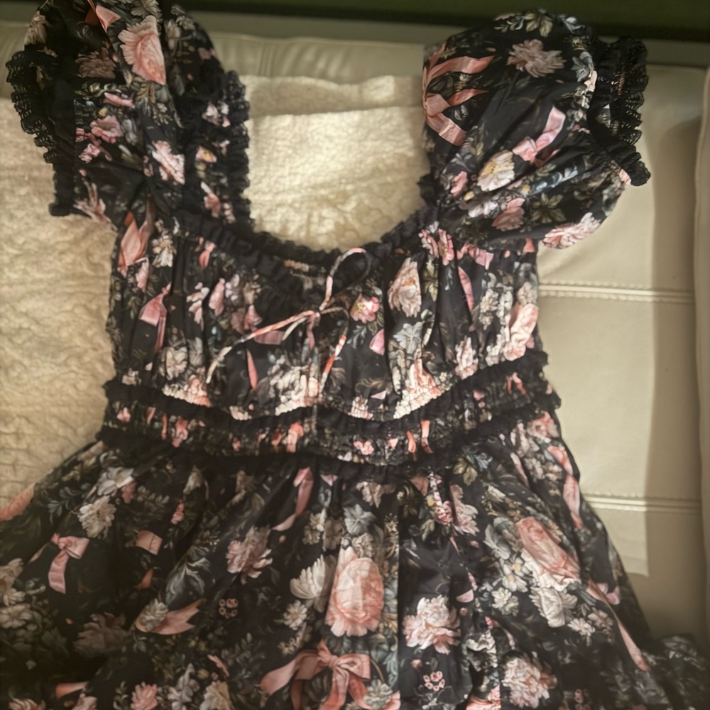 Selkie Black and Pink Floral Dress - Picture 2 of 5